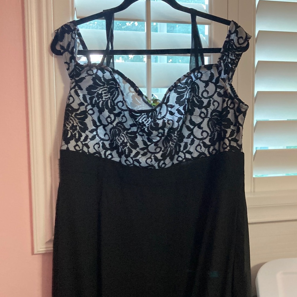 Black off formal the shoulder dress, ankle length, never worn.